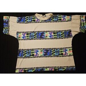 Vintage Hobie Surf Shirt All Over Print Made USA 80s 90s Art Tribal Rare Grail